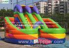 Rainbow Inflatable Bounce Houses With Slides / Tunnel For Kids Outdoor Use