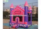 High Tear Strength Pink 3 In 1 Inflatable Jump House for SchoolLobbies