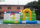 Custom Green Giraffe Childrens Bouncy Castles For Outdoor Entertainment
