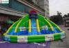 Green Pororo Double Lane Kids Inflatable Pool Slide Made Of 0.55MM PVC Tarpaulin