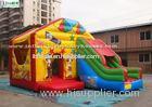 Zoo Hill Combo Inflatable Bouncy Castle , Small Bounce House With Slide