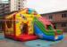 Zoo Hill Combo Inflatable Bouncy Castle , Small Bounce House With Slide