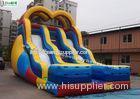 18' High Curvy Commercial Inflatable Slides / Double Lane Water Slide for Square
