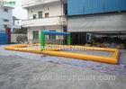 Yellow Blue Pop Inflatable Water Volleyball Court Outdoor Water Toys Custom Made
