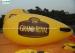 Yellow Popular Inflatable Helium Zeppelin Made Of 0.16mm PVC For Promotion