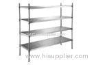 4 Tier Commercial Kitchen Stainless Steel Shelving Units SS304# / 201# / 430#