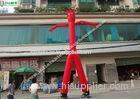 Outdoor Advertising Inflatable Dancing Man in Red , Purple , Green