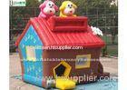 Colorful Small Cute Puppy Bounce House With Anti Ruptured PVC Custom Made