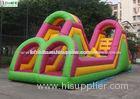 Outdoor Giant Inflatable Obstacle Course With Big Slide For Kids N Adults