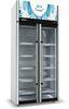 Low Noise White Painting Vertical Showcase Refrigerator 1300L with Aluminum Door