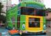 Outdside Green Bus Inflatable Bounce Houses Backyard Bouncers Custom