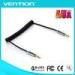 PVC jacket Spring Aux Audio Cable 3.5mm Male to Male Auxiliary Audio Cables for MP3 MP4