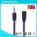 Male to Female Custom Aux Audio Cable Blue and Black Audio Cables for Computer