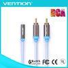 Female to 2 RCA Male 3.5mm Stereo Plug Audio Extension Cable Gold Plated Connector