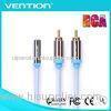 Female to 2 RCA Male 3.5mm Stereo Plug Audio Extension Cable Gold Plated Connector