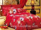 Eco-Friendly Reactive Dye Floral Bedding Sets Red for Traditional Wedding