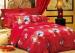 Eco-Friendly Reactive Dye Floral Bedding Sets Red for Traditional Wedding