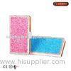 Rhinestone Book Wallet Cell Phone Cases Flip Handmade For Samsung Galaxy s4 / s2