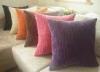 Velvet Replacement Sofa Seat Cushions Purple Orange , Corduroy Toss Pillows