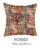 18 X 18 Forest Decorative Jacquard Pillow Cover Custom Brown With Invisible Zipper