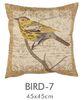Bird Embroidery Print Decorative Pillow Cover Soft 100 Polyester Pillow 45x45 cm
