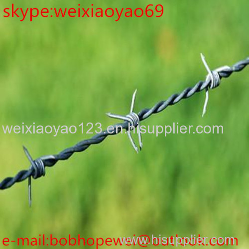 Hot dipped galvanised Barbed wire(with high tensile strength)