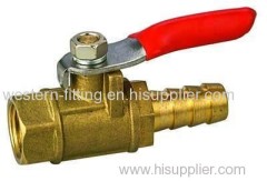 Mini Ball Valve for Air Pump Brass Valve with Hose Nozzle