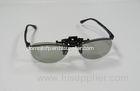 Clip Type Plastic Circular Polarized 3d Glasses For Tvs , Anti Glare
