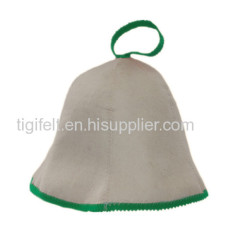 Beautiful wool felt sauna hat with embroidery logo