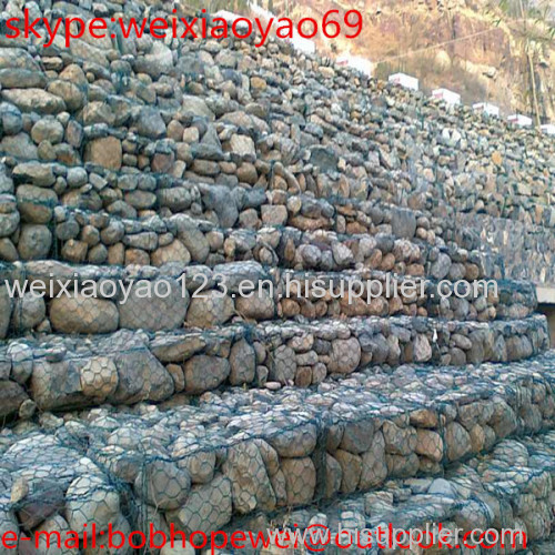 china rock basket wire mesh / maccaferri gabion stone cage