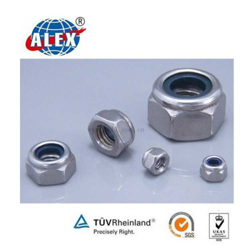 Rail Nylon Insert Locking Nut For Fastening system/Track Material Rail Nylon Insert Locking Nut/ALEX low price Rail Nut