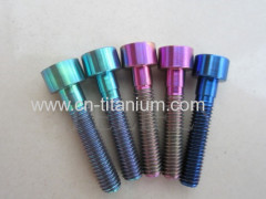 Titanium GR5 6ALV4 Grade DIN912 hex socket head cap screws colorful