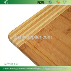 Two-Tone Bamboo Cutting Board With Flat Grain