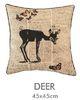 Comfortable Bedroom / Outdoor Cushion Covers 18x18 With Deer Elk Printing