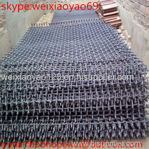 high carbon square hole crimped wire mesh