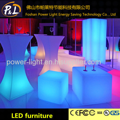 Illuminated Rechargeable Plastic Bar Stools