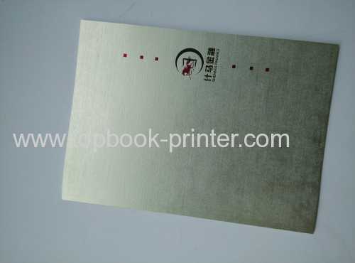 silver foil paper cover hardcase bank brochure without edges wrapped