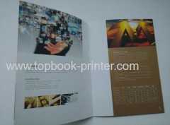 Print silver foil paper cover hardcase bank brochure without edges wrapped