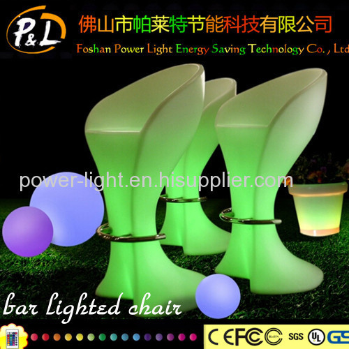 Illuminated Rechargeable Plastic Bar Stools