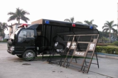 Police steel crowd control barriers