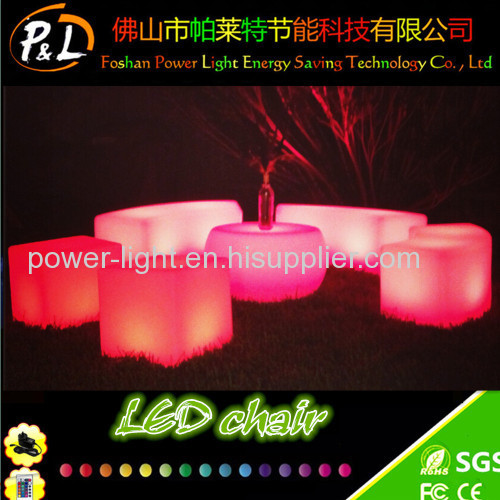 Modern Garden Furniture LED Light Cube Chair