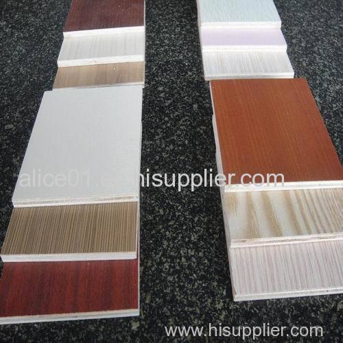 Glossy ISO9001:2000 standard melamine faced chipboard (MFC) Mixed wood core