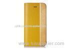 Handmade iPhone 4 / 4S Wood and Leather Cover Folio Phone Case Anti radiation