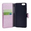 Dust Proof Pink Apple iPhone Wallet Case Leather With Card Slot And Money Pouch