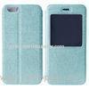 Standing Blue iPhone 6 Apple Iphone Leather Case Cover With Big Window For Girls