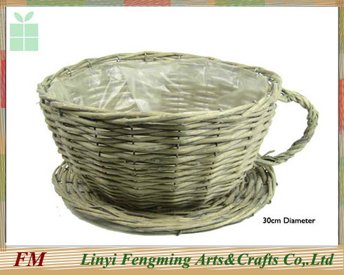 white wicker basket with lid