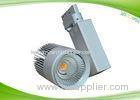 Professional 3 / 4 Phase 30w COB LED Track Spot Light , LED Architectural Lighting