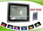 High Wattager Multi Color Changing 20W RGB Led Flood Light with 8 - 12m Control Distance