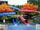 Open Close Style Fiberglass Water Two Slides, Body Slide Equipment 8m Height