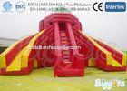 Giant PVC Red Kids Inflatable Slides Inflatable Dry Double Slides For Rental Backyard Inflatable Big